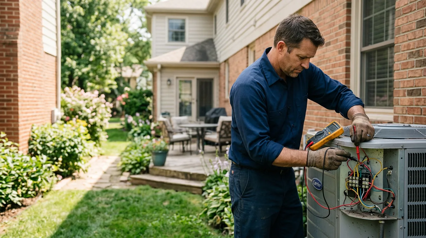 HVAC technician working near Pendleton, KY